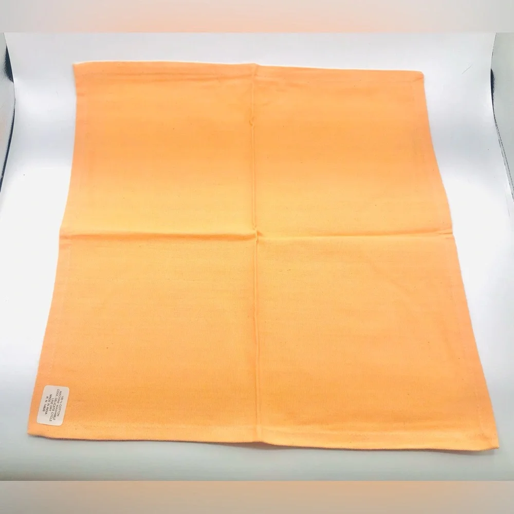 5 Orange Salmon 100% Cotton Cloth Dinner Napkins 17x17 Solid Woven Table Linens